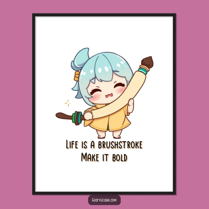 Funny Calligraphy Face Free Printable Wall Art - Quirky Downloadable Decor