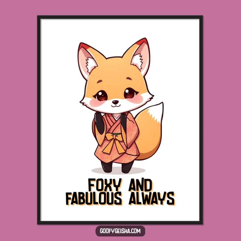 Funny Free Printable Wall Art: Fox Bow Style, Unique Downloadable Art!