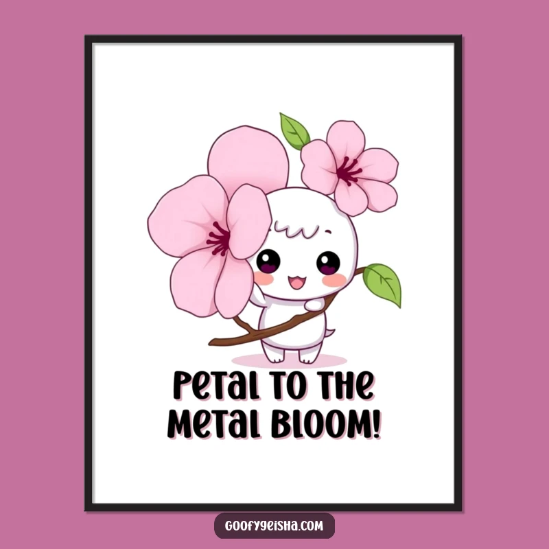 Funny Free Printable Wall Art: Mischievous Kawaii Blossom Tapper, Downloadable Art