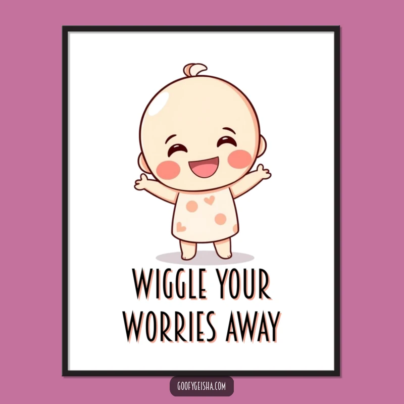 Funny Kokeshi Doll Dancing Art: Free Printable Wall Decor Downloadable!