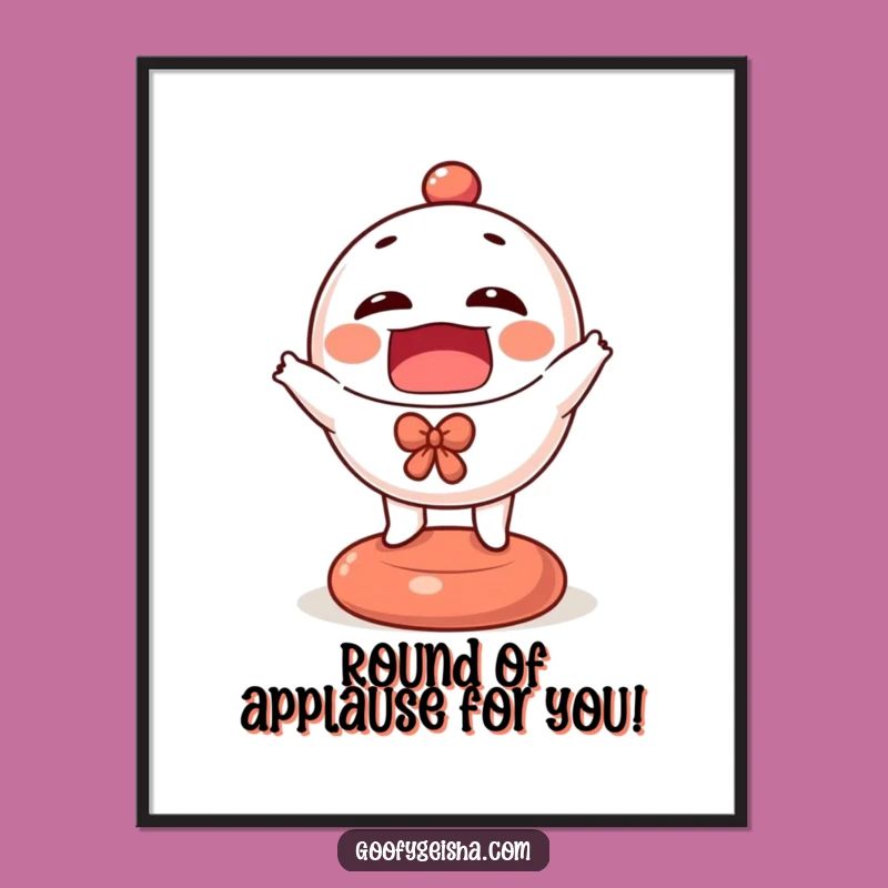 Free Printable Wall Art: Bouncing Daruma Doll Funny Downloadable Art