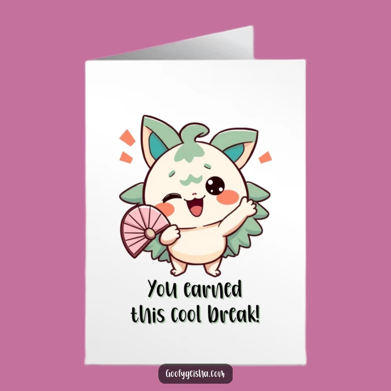 Hot Congrats Card Free Printable: Fanning Character Funny Downloadable Gift