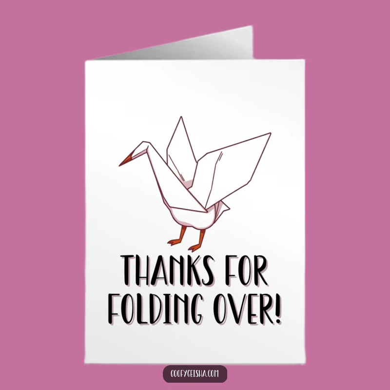 Free Printable Origami Crane Thank You Card: Fluttering Gratitude Downloadable