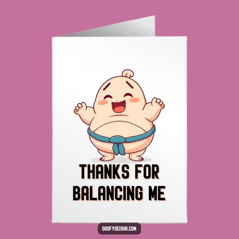 Free Printable Thank You Card: Sumo Wobble of Gratitude Funny Downloadable Gift