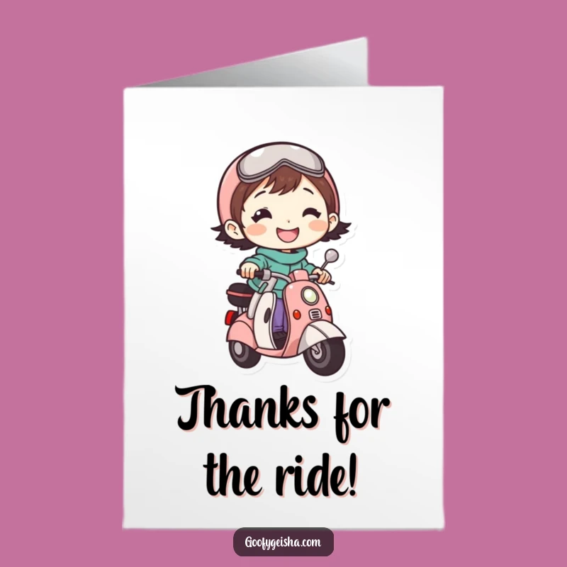 Funny Free Printable Thank You Card: Scooter Character's Quick Thanks Downloadable Gift