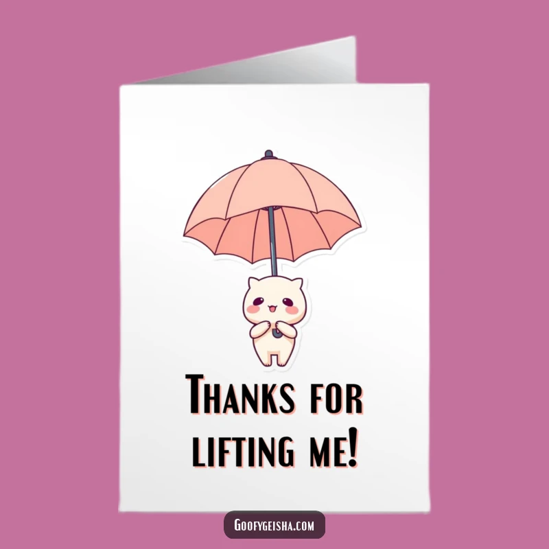 Wonderful Free Printable Thank You Card: Kawaii Umbrella Design Downloadable