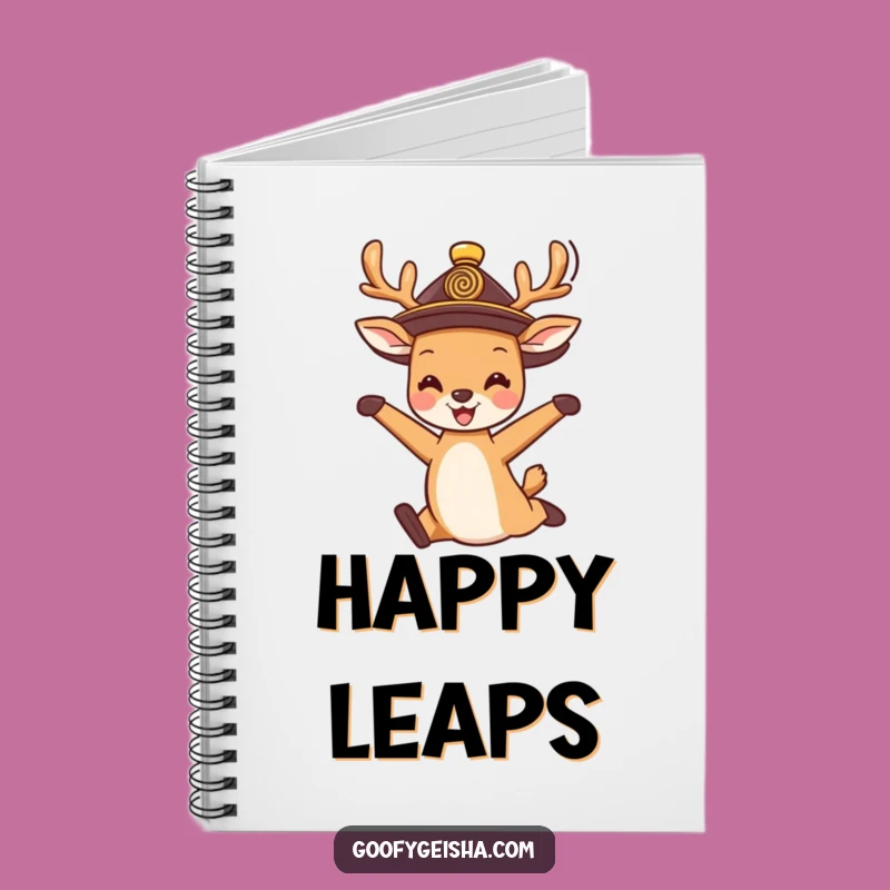 Funny Deer Jump Notebook: Journal Happy Character, Ideal Funny Gift