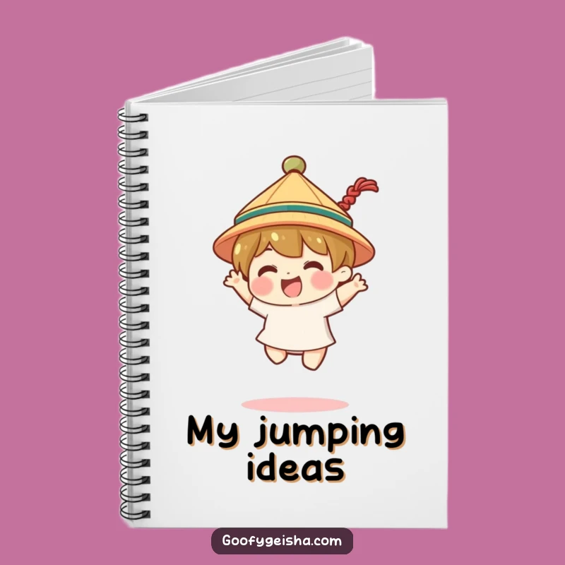 Funny Jumping Character Notebook - Jot Down Joyful Ideas