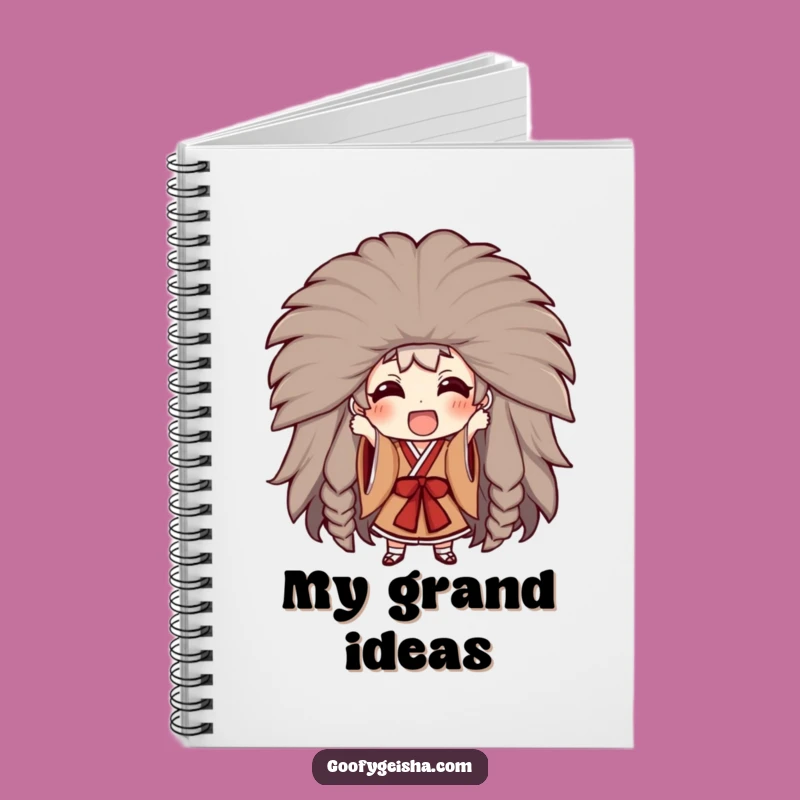 Funny Kabuki Wig Notebook - Hilarious Journal for Dramatic Ideas!