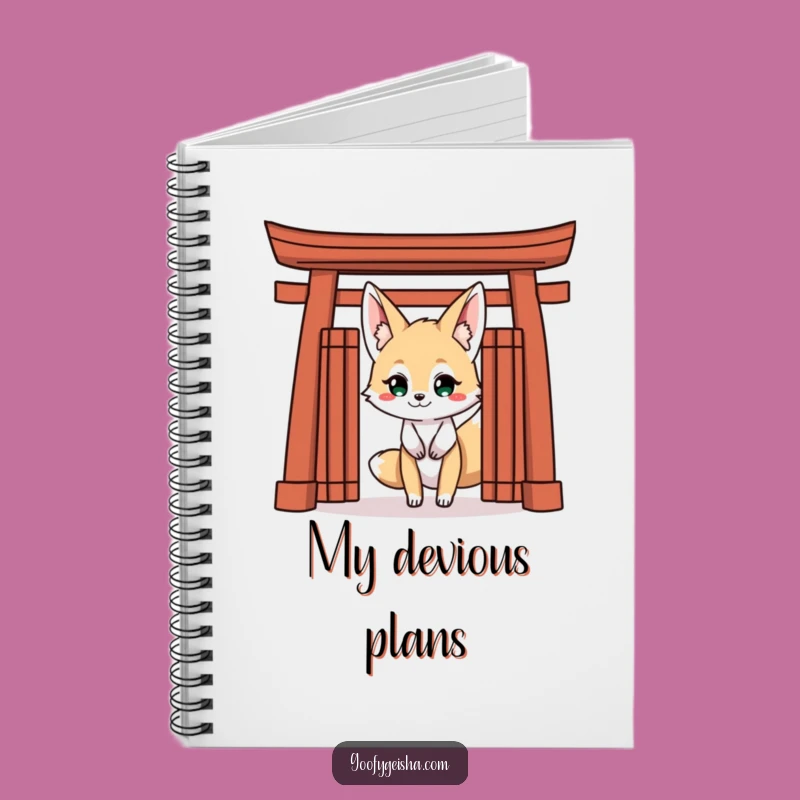 Funny Kitsune Fox Notebook: Jot Mischief, Sly Notes - Great Gift!