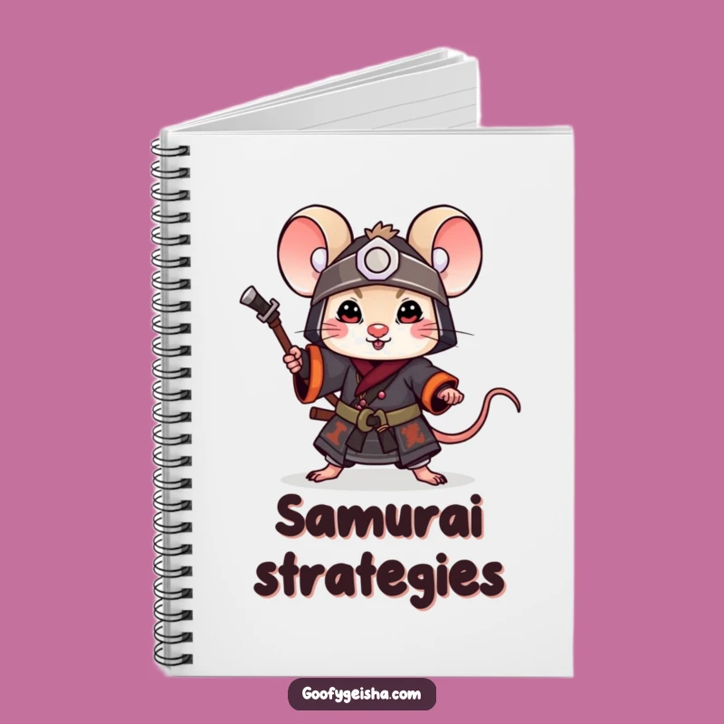 Funny Mouse Samurai Notebook: Journal Playful Warrior, Ideal Funny Gift