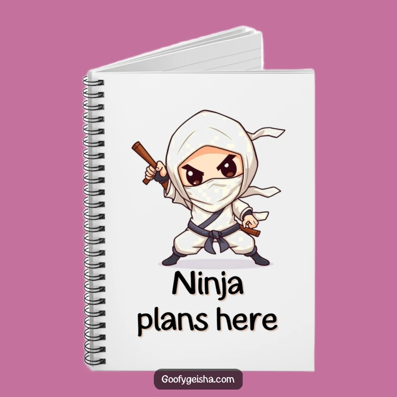 Funny Ninja Notebook: Chibi Pose Journal - Hilarious Gift for Martial Artists