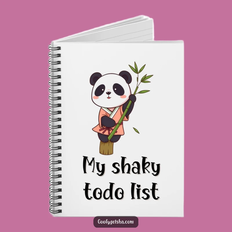 Funny Panda Kimono Notebook - Wobbly Balance Journal Gift