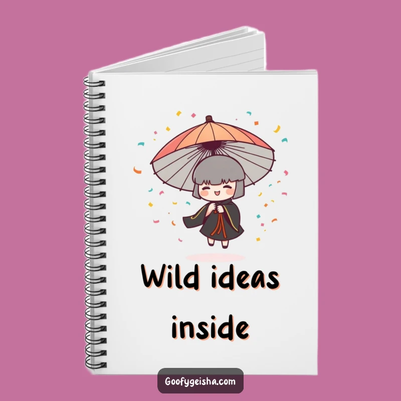 Funny Umbrella Character Notebook: Confetti Party Fun, Perfect Gift for Planners
