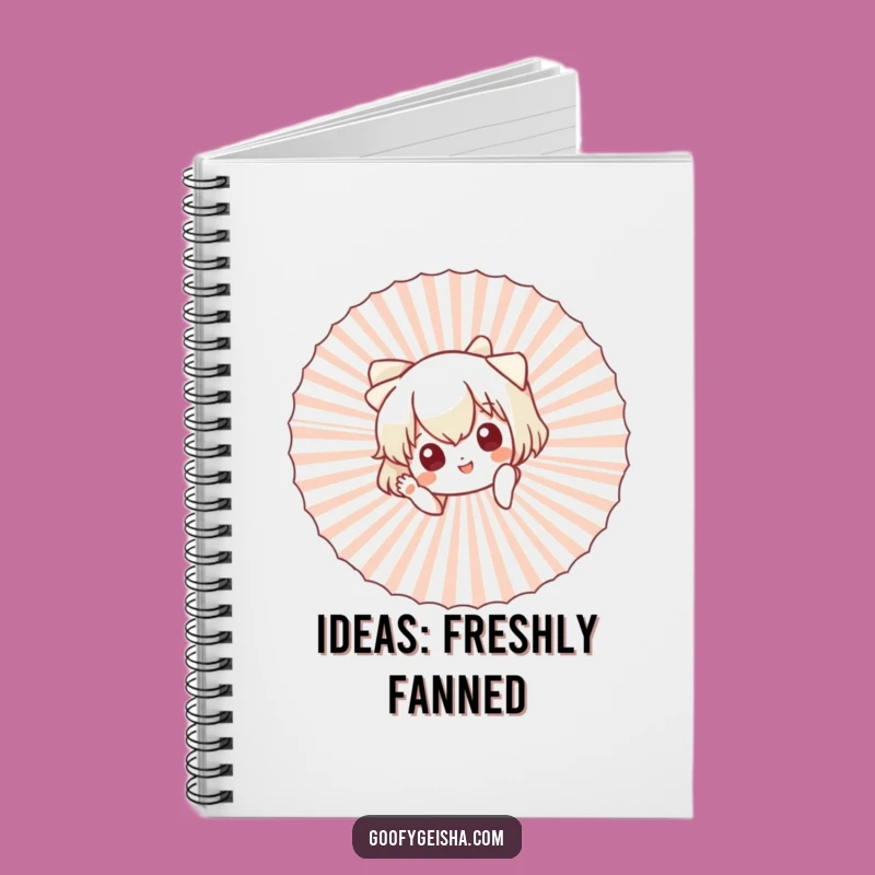Funny Peeking Character Notebook Cute Waving Journal Gift