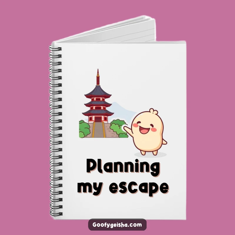 Funny Kawaii Pagoda Notebook: Jot Down Ideas with a Grinning Adventure
