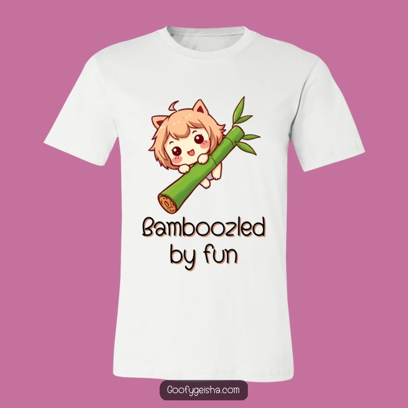 Funny Bamboo Slider T-Shirt: Comical Character Fun, Great Funny Gift for Comedians