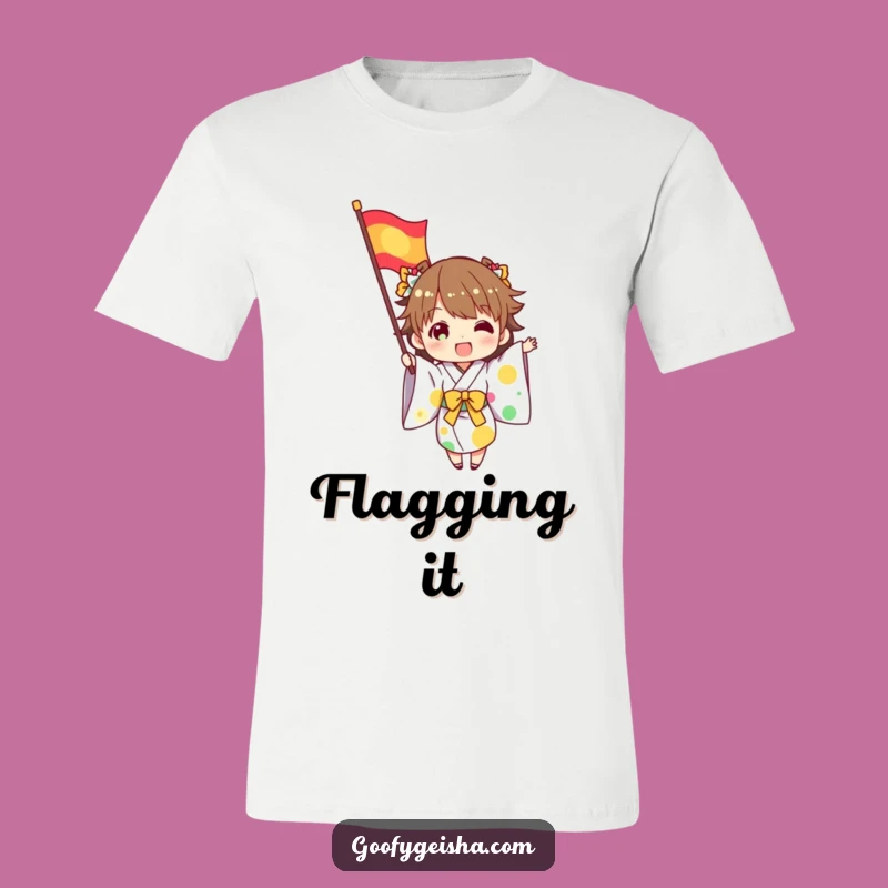 Funny Kimono Flag Waving Tee - Exciting Celebration Shirt Gift