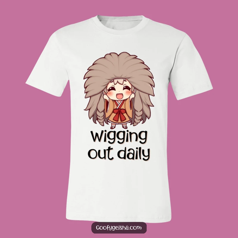 Funny Kabuki Wig T-Shirt - Hilarious Theatrical Tee for Drama Lovers!