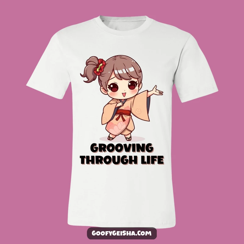 Funny Kimono Dance T-Shirt Whimsical Character Goofy Tee