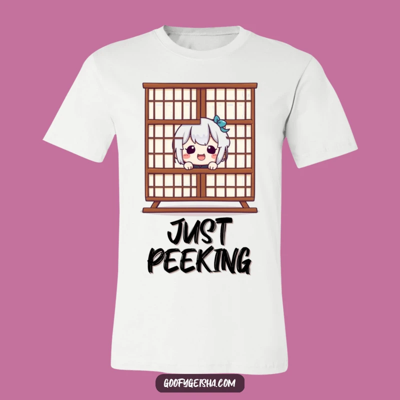 Funny Kawaii Peek-a-Boo T-Shirt: Hilarious Surprise Tee