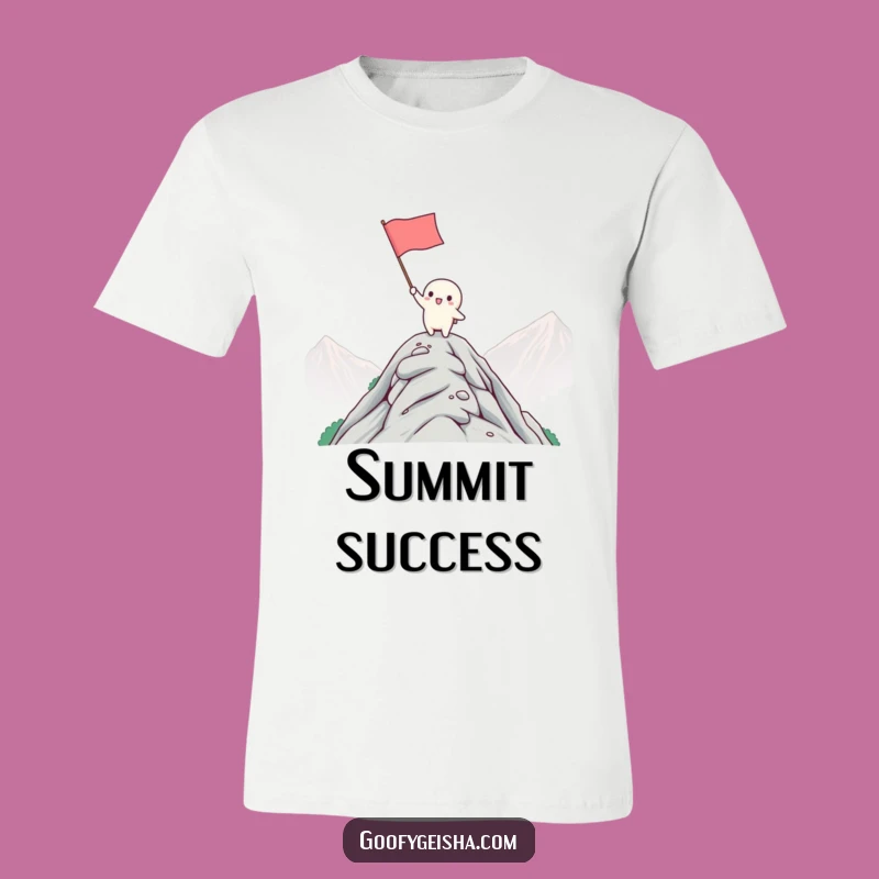 Funny Kawaii Summit Flag T-Shirt: Hilarious Victory Tee for Conquerors