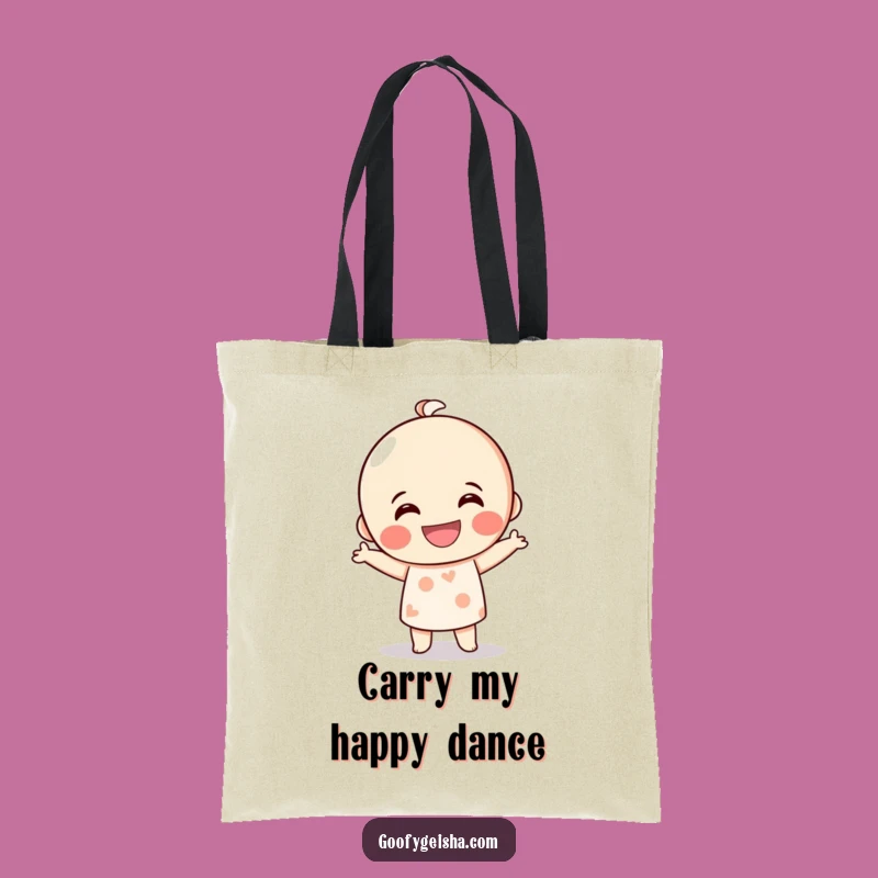 Funny Kokeshi Doll Dance Tote Bag: Carry Your Fun Everywhere You Go