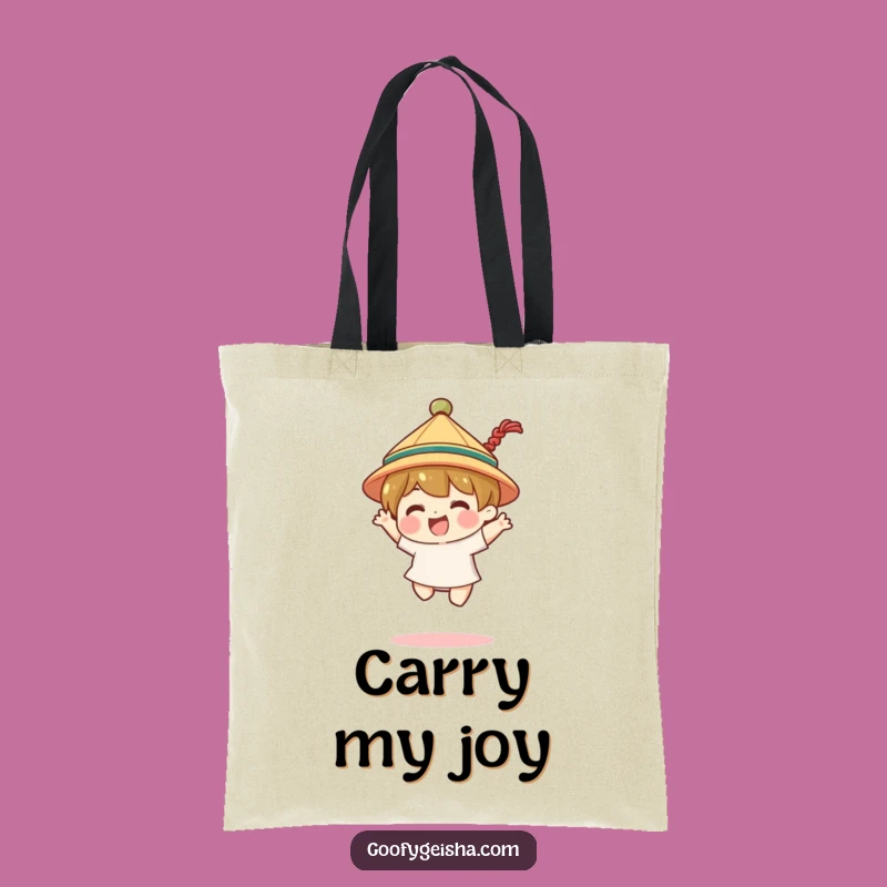Funny Joyful Jump Tote Bag - Carry Your Enthusiasm