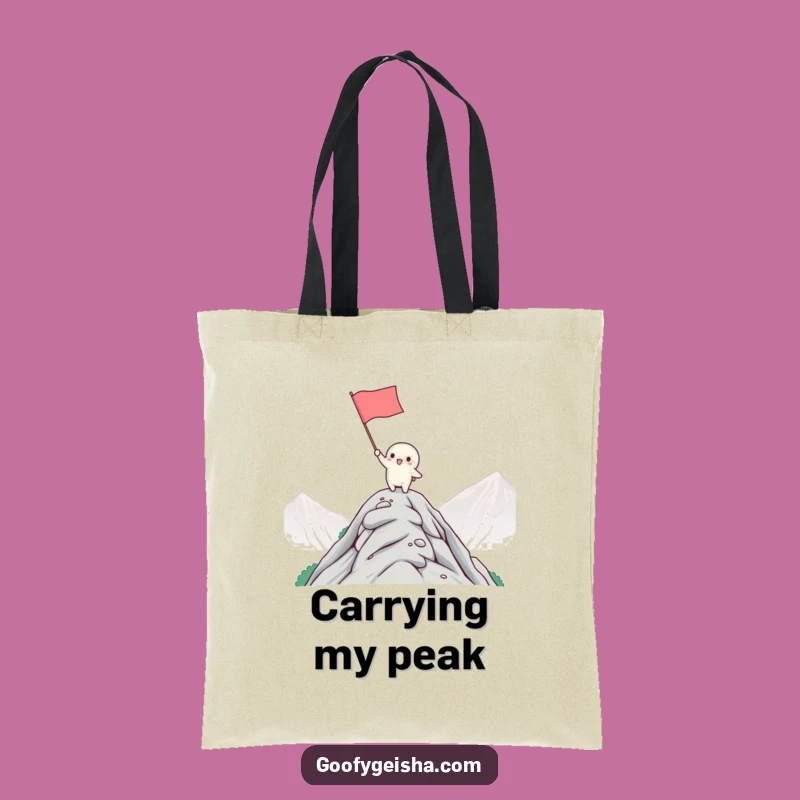 Funny Kawaii Mountain Flag Tote Bag: Hilarious Winner's Accessory