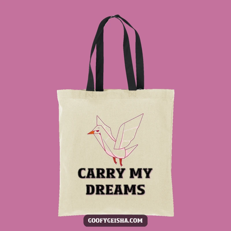 Funny Origami Crane Tote Bag: Carry Joy and Good Fortune