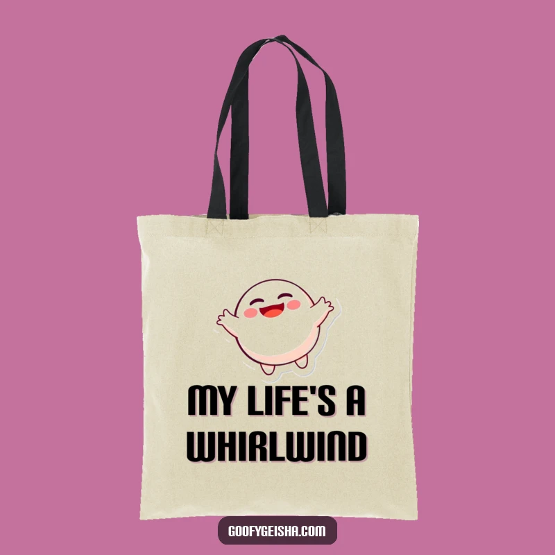Funny Spinning Daruma Doll Tote Bag: Carry Your Joyful Character Anywhere