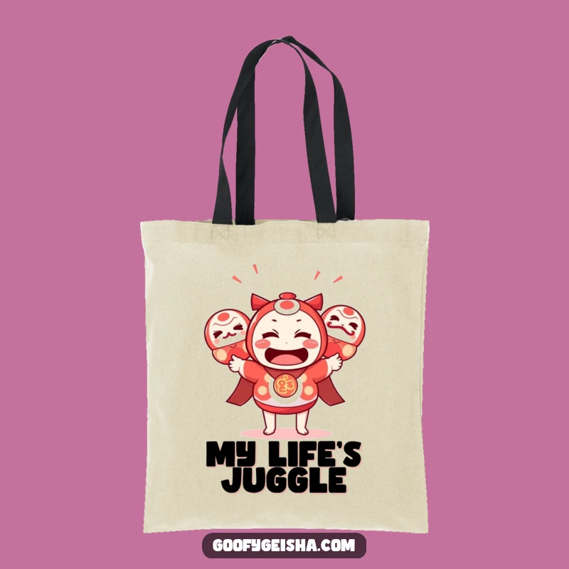 Funny Kawaii Juggling Tote Bag: Hilarious Carry-All for Busy Bees